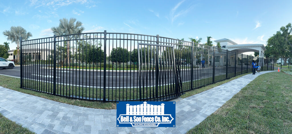 Finished ornamental fence close-up